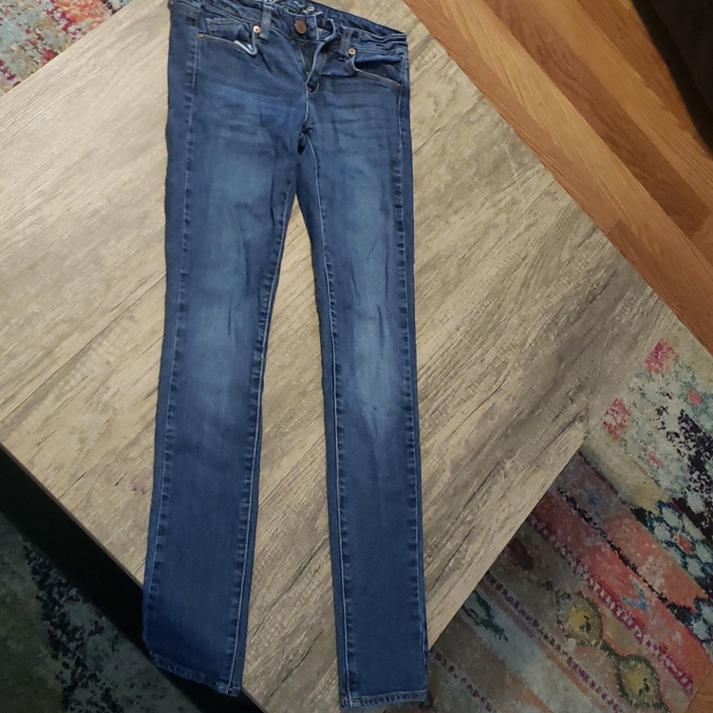 Blue skinny jeans